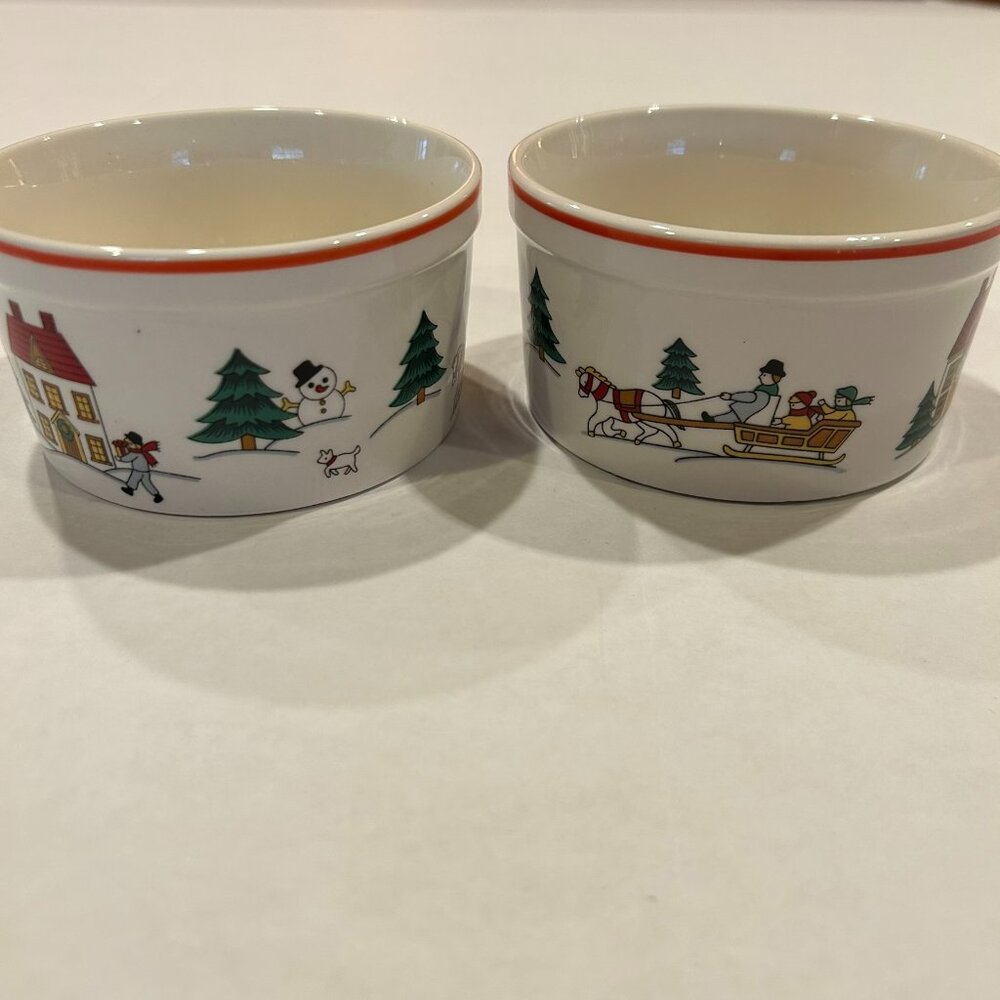 Jamestown China The Joy of Christmas Bowls - 2 Bowls